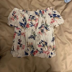 off the shoulder shirt